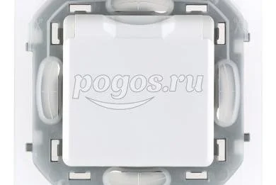 Розетка 1ая с/з 16А 250В IP44 c крышкой белый Inspiria  LEGRAND