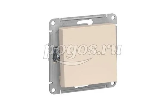 Выключатель 1-клавишный 10AX Atlas Design бежевый, Schneider Electric