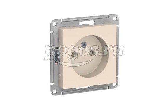 Розетка б/з 2P+E 16A Atlas Design бежевый, Schneider Electric