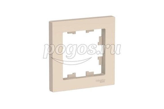 Рамка 1 пост Atlas Design бежевый, Schneider Electric