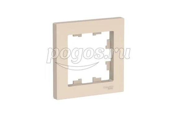 Рамка 1 пост Atlas Design бежевый, Schneider Electric