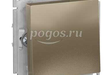 Выключатель 1-клавишный 10A Atlas Design шампань  Schneider Electric