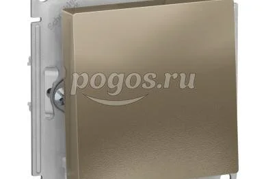 Выключатель 1-клавишный 10A Atlas Design шампань  Schneider Electric