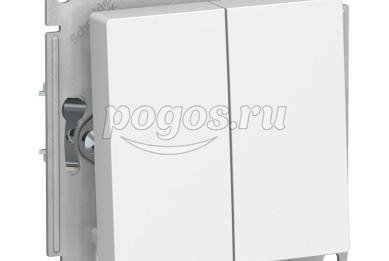 Выключатель 2-клавишный 10A Atlas Design белый  Schneider Electric
