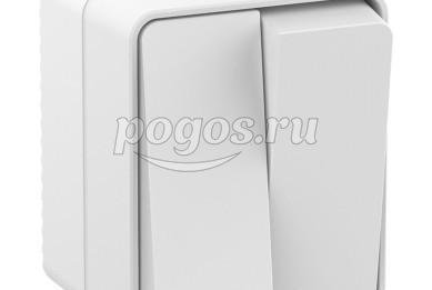 Выключатель 2-клавишный наруж. 10 AX IP54 AtlasDesign Profi54 белый  Schneider Electric
