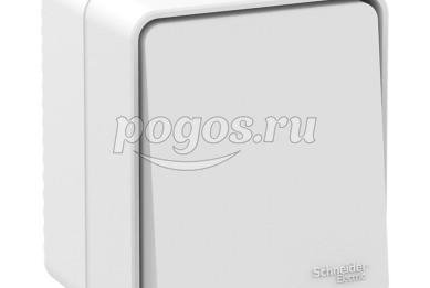 Переключатель 1-клавишный наруж. 10 AX IP54 AtlasDesign Profi54 белый  Schneider Electric