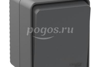 Переключатель 1-клавишный наруж. 10 AX IP54 AtlasDesign Profi54 антрацит  Schneider Electric