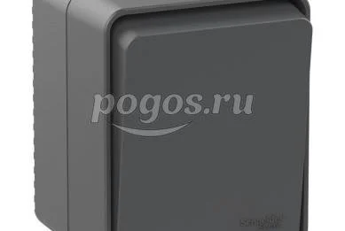 Переключатель 1-клавишный наруж. 10 AX IP54 AtlasDesign Profi54 антрацит  Schneider Electric
