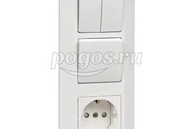 Блок "1-кл. выкл. + 2-кл. выкл. + розетка з/к "  6А+16А, белый SCHNEIDER ELECTRIC