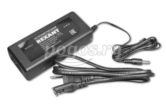 Источник питания 110-220V AC/12V DC, 6А, 72W с DC разъемом подключения 5.5*2.1, без влагозащиты IP23