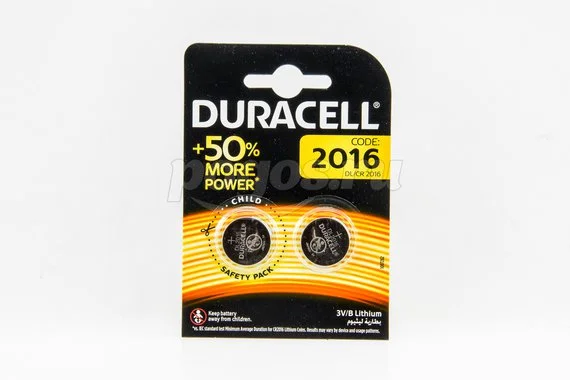Литиевые батарейки Duracell, 2016 3V 2шт