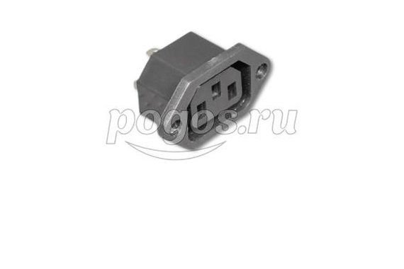 Гнездо сетевое АС корпусное 3Pin 250V 10A  REXANT