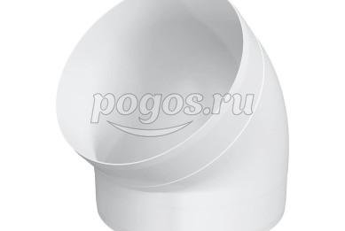 Колено круглое d-160мм 45° пластик  ЭРА