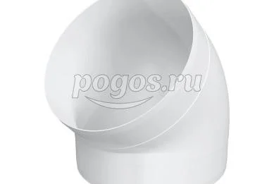Колено круглое d-160мм 45° пластик  ЭРА