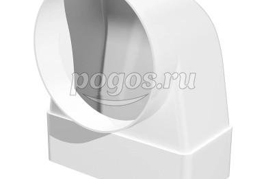 Соединитель 90° прямоугольного воздуховода 60х204 с круглым D150мм  ЭРА