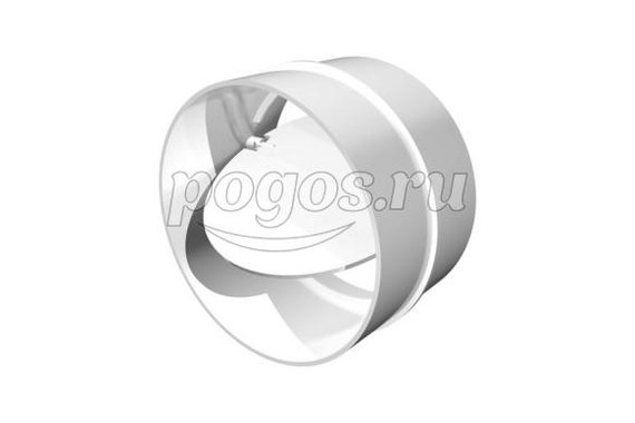Соединитель круглых каналов для вытяжки d-150мм. c клап.  ЭРА