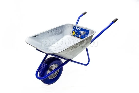 Тачка 250кг/130л 1 колесо оцинкованная ЗУБР