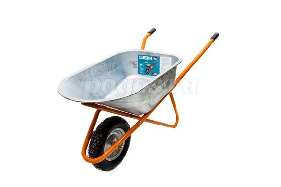 Тачка одноколесная  90л цинк 180кг  СИБИН