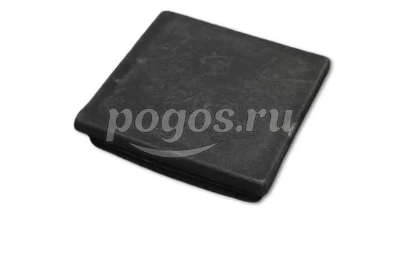 Заглушка для труб 100*100*1,5мм с ребрами черный