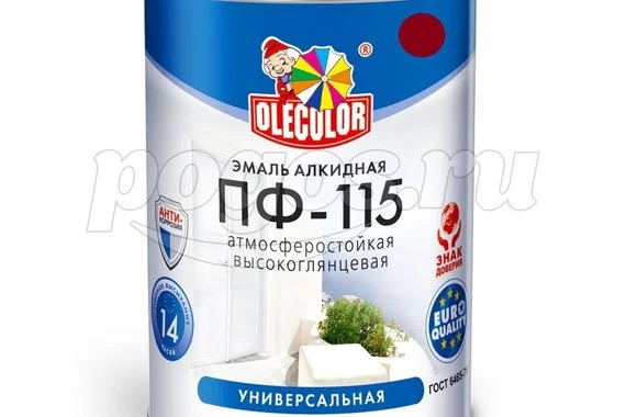 Эмаль алкидная ПФ-115 вишневый 0.5кг  OLECOLOR /8/