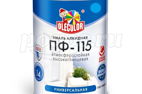 Эмаль алкидная ПФ-115 голубой 0,5кг  OLECOLOR /8/