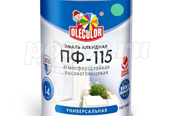 Эмаль алкидная ПФ-115 салатный 0,5кг  OLECOLOR /8/