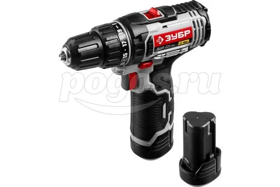 Шуруповерт акк 12,0В 1400об/мин 25Нм 1,3A/ч Li-ion (2акк, ЗУ, кейс)  ЗУБР