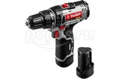 Шуруповерт акк 12,0В 1400об/мин 25Нм 1,3A/ч Li-ion (2акк, ЗУ, кейс)  ЗУБР