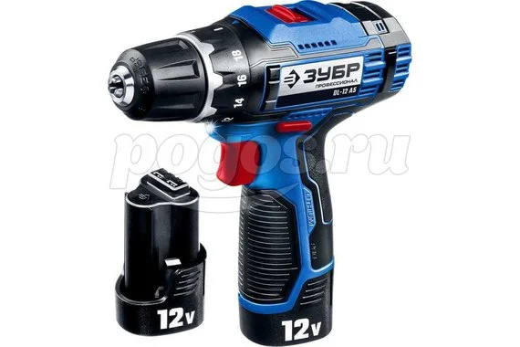 Шуруповерт акк 12,0В 1350об/мин 40Нм 1,5A/ч Li-ion (2акк, ЗУ, кейс) ПРОФ  ЗУБР