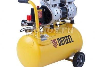 Компрессор безмасляный коаксиальный 220V 0,95 кВт 165л/мин 24л 8 бар  DENZEL