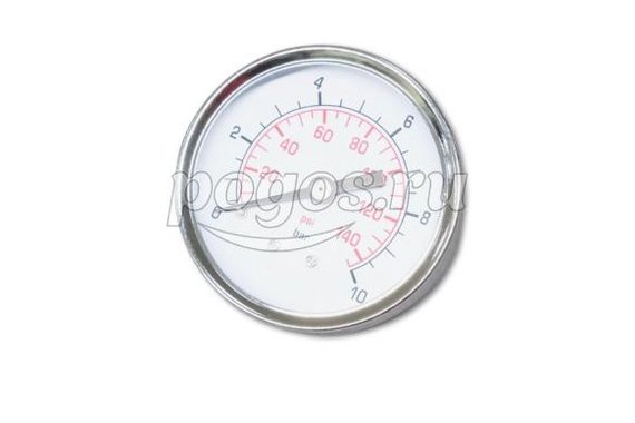 Манометр 1/4" 10Bar (140PSI) осевой 63мм   SINPPA