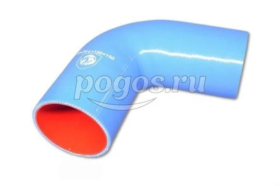 Патрубок силиконовый 76мм 90 градусов  (L150*150)