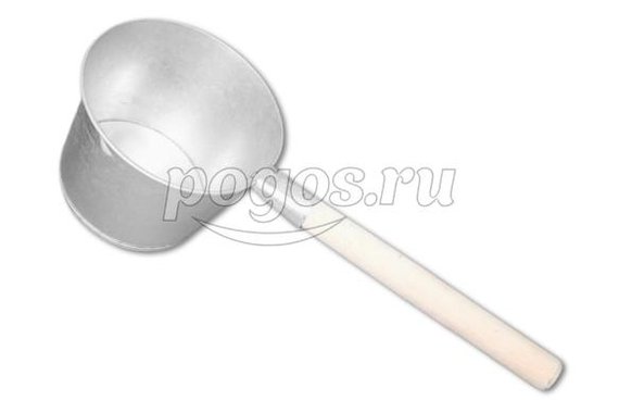 Ковш оцинкованный 2,5л с деревянной ручкой