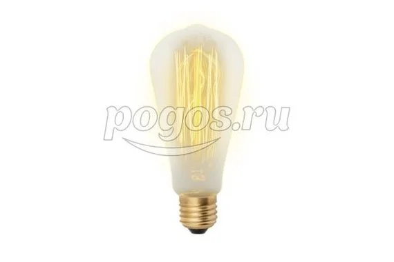 Лампа накаливания 60Вт Е27 форма конус, форма нити VW (IL-V-ST64-60/GOLDEN), Vintage  Uniel