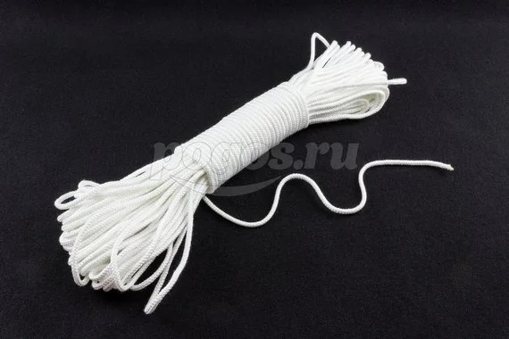 Фал капроновый 6мм, 50м, 600кгс плетеный