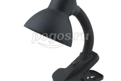 Светильник настольный на основании 60W E27 220V "прищепка" черный (механический выключатель)  Uniel