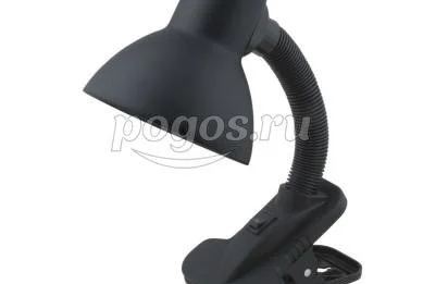 Светильник настольный на основании 60W E27 220V "прищепка" черный (механический выключатель)  Uniel
