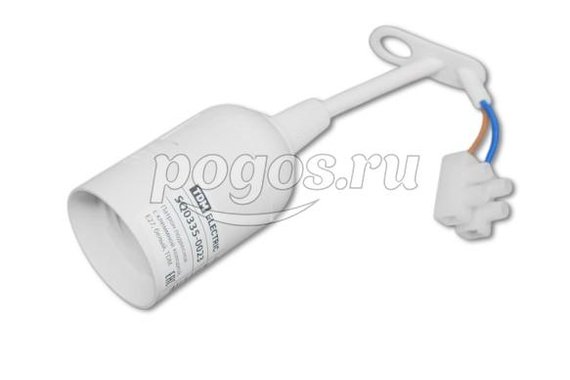 Патрон подвесной с клеммной колодкой, Е27, белый  TDM