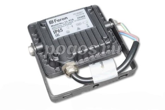 Прожектор светодиодный 10W 6500K 950Lm IP65 черный  Feron