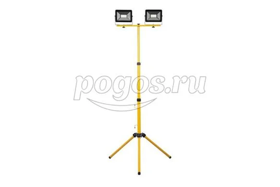 Прожектор на штативе 2*50W 6400K 220V IP65 LL-503, черный  feron
