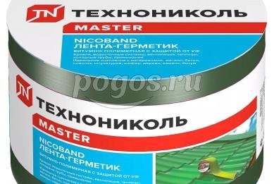 Лента герметизирующая 0,10м*10м самоклеящаяся зеленая NICOBAND  Технониколь