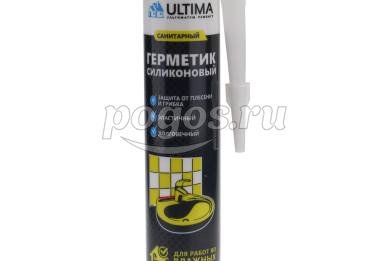 Герметик силиконовый санитарный белый 0,28л Ultima