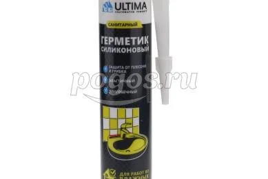 Герметик силиконовый санитарный белый 0,28л Ultima