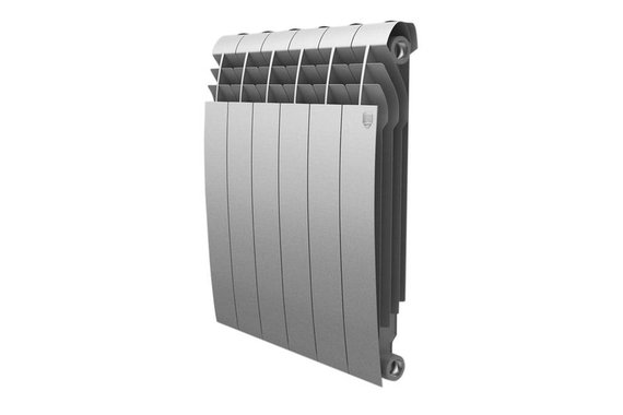 Радиатор биметаллический 500/80 8 секций, BiLiner Silver Satin   Royal Thermo