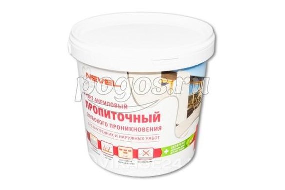 Грунт акриловый пропиточный 3кг  NEVEL SILVER