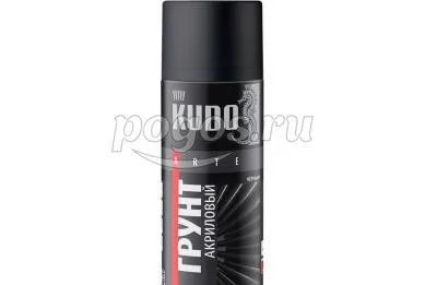 Грунт аэрозольный акриловый для металла 520мл черный  KUDO