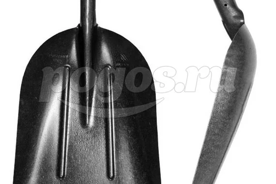 Лопата совковая снегоуборочная 330*600*90 мм (рельсовая сталь) ЛСС