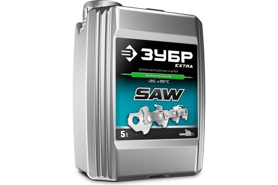 Масло цепное минеральное для электропил и бензопил 5л ЗУБР