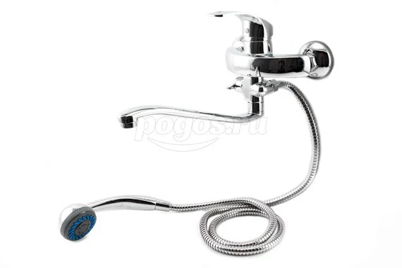 Смеситель однорычажный для ванны вытяжной дивертор CALORIE