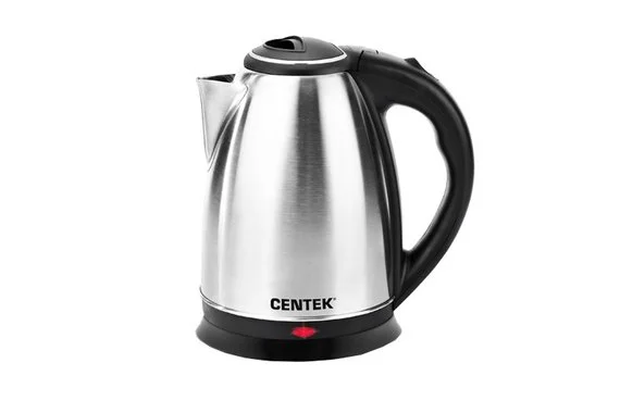 Чайник электрический металл(матовый) 1,5л 2000Вт,хромир вставка, Centek